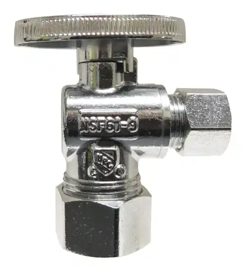 Grab Now Midland Metal 746436 90 deg Angle Supply Stop, 3/8 x 3/8 in Nominal, FIP x Compression, Brass Body