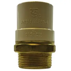 Limited Time Midland Metal 35414LF Adapter, 3/4 in CPVC x 3/4 in MIP, Brass