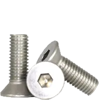 Professional Grade 3/8"-16 x 2" Flat Head Socket Cap Screws, 18-8 Stainless Steel A2, Full Thread, Qty 100