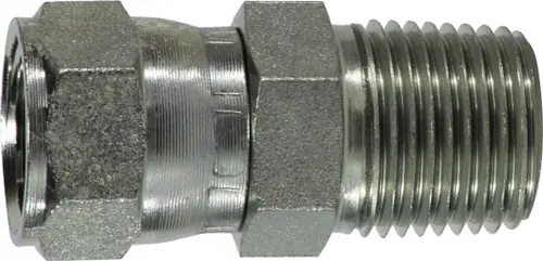 Clearance Midland Metal 650544 Adapter, 1-7/16 in Female JIC x 2-1/4 in MIP, Steel