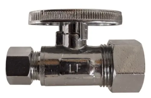 Clearance Midland Metal 746556 Straight Supply Stop, 5/8 x 3/8 in Nominal, Compression x Compression, Brass Body