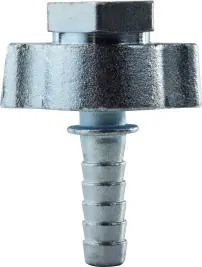 Midland Metal 73004 Ground Joint Coupling With Wing Nut and Female Spud, 3/4 in Hose Barbed x 3/4 in Female Spud Final Sale