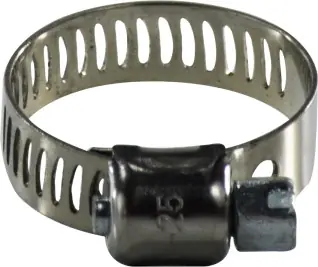 Midland Metal 325 Series 325008 Miniature Worm Gear Clamp, 7/16 in Minimum Clamp Diameter, 301 Stainless Steel Last Chance