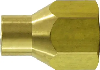 Midland Metal 34120 Adapter, 1/4 in FPT x 1/4 in Female POL, Brass Clearance