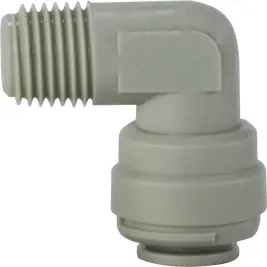 Best Price Midland Metal 20068P 90 deg Fixed Elbow, 1/4 in Push-In Tube x 1/4 in MNPTF, Plastic