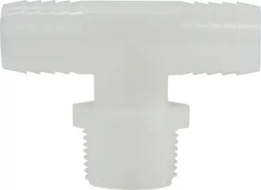 Hot Picks Midland Metal 33455W Branch Tee, 1/2 in Hose Barbed x 1/2 in Hose Barbed x 1/2 in MIP, Nylon