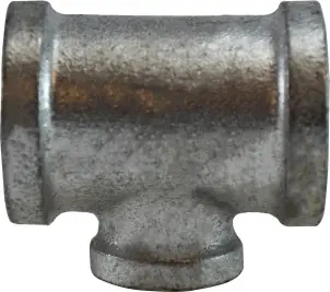 Sale Midland Metal 64340 Reducing Tee, 2-1/2 in FPT x 2-1/2 in FPT x 1/2 in FPT, Iron, Galvanized, 150 lb