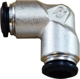 Midland Metal 20738N 90 deg Union Elbow, 3 mm Push-In x 3 mm Push-In, Brass, Nickel-Plated Fan Favorite