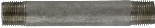 Instant Buy Midland Metal 49051 Welded Pipe Nipple, 3/8 in MPT x 3/8 in MPT, 7 in L, Stainless Steel, SCH 40 Schedule