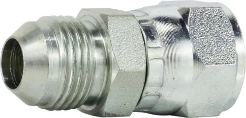 Genuine Midland Metal 650444 Straight Swivel Nut Connector, 7/16 in Male JIC x 7/16 in Female JIC