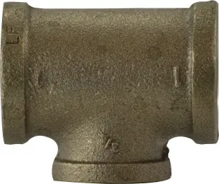 Midland Metal 44273LF Reducing Tee, 3/8 in FPT x 3/8 in FPT x 1/4 in FPT, Bronze Top Pick