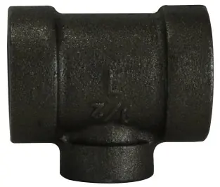 Midland Metal 69322 Reducing Tee, 1-1/2 in FPT x 1-1/2 in FPT x 1-1/4 in FPT, Iron, Black, XH Schedule, 300 lb Best Price