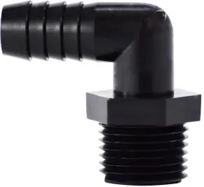 Reduced Price Midland Metal 33041B 90 deg Elbow, 3/8 in Hose Barbed x 1/4 in MIP, Polyethylene