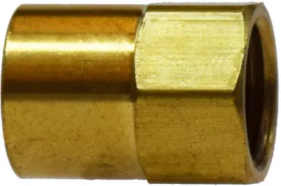 Midland Metal 12030 Straight Adapter, 1/4 in Inverted Flared x 1/4 in FNPTF, Brass Top Rated