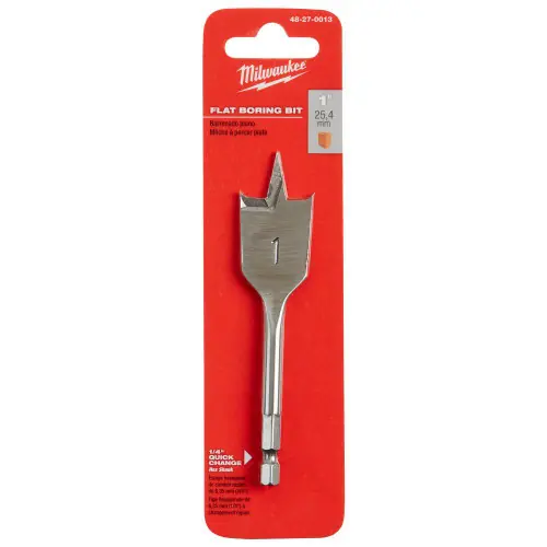 Fan Favorite Milwaukee Tool 48-27-0013 1" x 4.5" Flat Boring Bit, 6 Pack