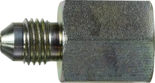 Midland Metal 24051612 Straight Connector, 3/4 in 37 deg JIC Male Flared x 1 in FNPT, Steel Clearance
