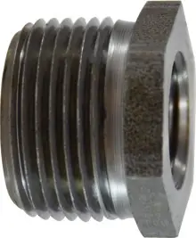 Midland Metal 67512 Hex Bushing, 1 in MPT x 1/2 in FPT, Steel, Black Trusted Brand