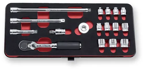 Ko-ken 2286Z 1/4 Sq. Dr. 17 Piece Z-Series 6-Point Metric Socket set 4-14mm Best Price