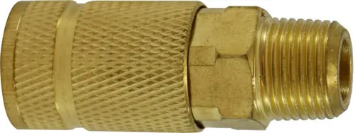 Certified Midland Metal 28594 Aro Interchange Coupler, 3/8 in MIP, Brass