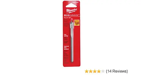 Best Seller Milwaukee Tool 48-27-1401 BIG HAWG with Carbide Teeth Clean Wood Pilot Bit