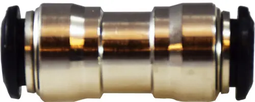 Midland Metal 20726N Straight Reducing Union, 8 mm Push-In x 6 mm Push-In, Brass, Nickel-Plated Super Sale