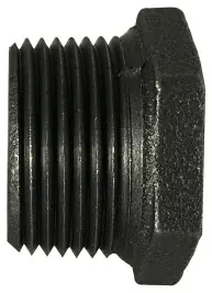 Bargain Midland Metal 65552 Reducer Hex Bushing, 4 in MPT x 1-1/4 in FPT, Iron, Black