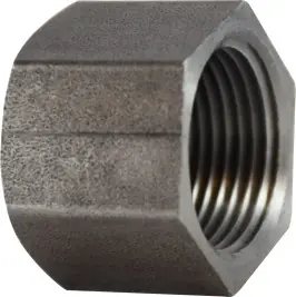 Midland Metal 67477 Hex Cap, 1-1/2 in FNPT, Steel, Black, 150 lb Next Day Delivery