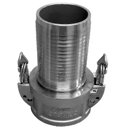 Buchanan Rubber CGCSL-300CR-SS1 Cam and Groove Self-Locking Crimplok Coupler, 3 in Type C x 3 in Hose Shank Luxury