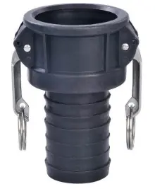 Midland Metal 35930 Cam and Groove Coupler, 1/2 in Type C x 1/2 in Hose Barbed, Polypropylene Budget