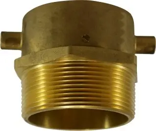 Must Have Midland Metal 444111 Fire Hose Swivel Adapter with Lug, 2-1/2 in FNST x 2 in MNPT, Brass