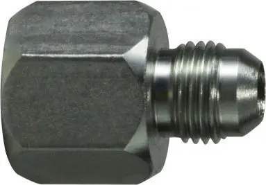 Trusted Brand Midland Metal 240664 Straight Reducer, 3/8 in 37 deg JIC Female Flared x 1/4 in 37 deg JIC Male Flared, Steel