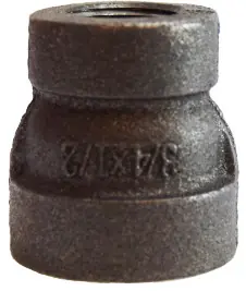 Midland Metal 68449 Reducing Coupling, 1-1/2 in FPT x 1 in FPT, Iron, Galvanized, XH Schedule, 300 lb Top Rated