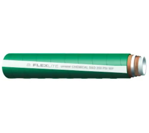 Direct From Factory Buchanan Rubber Flexlite FLXS-100 Smooth Chemical Hose, 100 ft L, 200 psi, Polyethylene Tube, Green