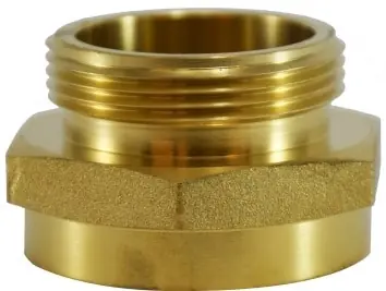 Midland Metal 444318 Fire Hose Hex Adapter, 2 in FNPT x 2-1/2 in MNST, Brass Don't Miss Out