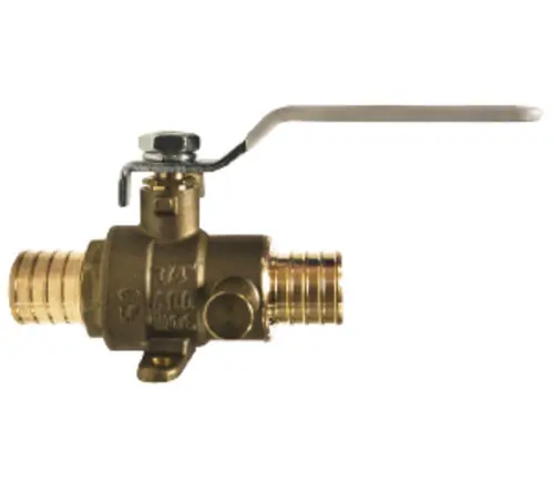 Midland Metal 945651LF Ball Valve with Waste Drain and Drop Ear, 3/4 in Nominal, PEX x PEX Fan Favorite