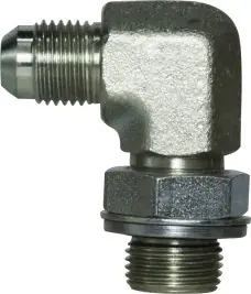 Midland Metal 7202NWO1616 90 deg Elbow, 1 in JIC x 1 in Male BSPP, Steel Time-Limited