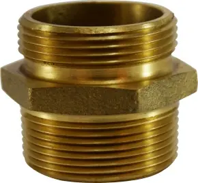 Midland Metal 444042 Fire Hose Hex Nipple, 1-1/2 in NPT x 1-1/2 in NST, Brass Trending