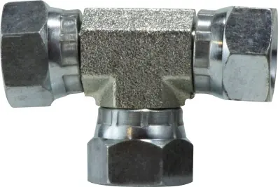 Midland Metal 160344 Swivel Union Tee, 1/4 in FNPSM x 1/4 in FNPSM x 1/4 in FNPSM, Steel Get Yours