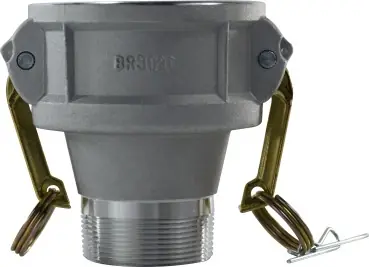Secure Checkout Midland Metal 61861 Cam and Groove Reducer Coupler, 4 in Type B x 3 in MIP, Aluminum