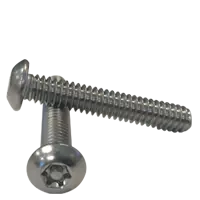 Low Price 8-32 x 3/8" Machine Screws, Torx Button Head, T15 Drive 6 Lobe Pin-In (Tamper-Resistant), 18-8 Stainless Steel, Full Thread, Qty 500