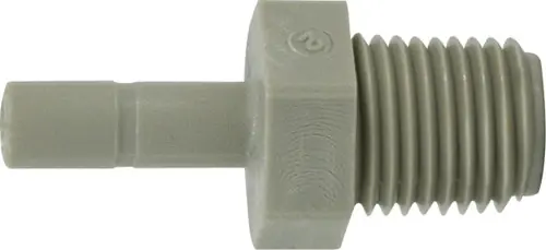 Midland Metal 20525P Adapter, 1/4 in Push-On Hose Stem x 1/4 in MIP, Polypropylene Best Seller