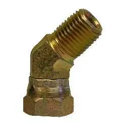 Trusted Brand Midland Metal 150384 45 deg Swivel Adapter Elbow, 1/2 in MPT x 1/4 in FNPSM, Steel
