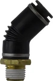 Midland Metal 710804C Fixed Run Tee, 1/2 in Push-In Tube x 1/4 in MNPT x 1/2 in Push-In Tube, Composite Direct From Factory