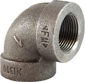 Express Delivery Midland Metal 68112 90 deg Elbow, 4 in FPT x 4 in FPT, Iron, Galvanized, XH Schedule, 300 lb