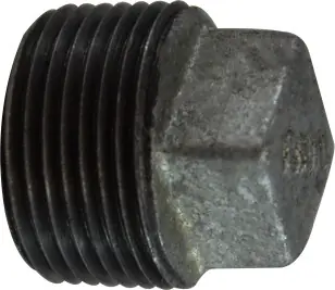 Discount Midland Metal 64651 Cored Square Head Plug, 1/4 in MPT, Iron, Galvanized