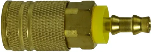 Midland Metal 28566 Hose Coupler, 1/4 in 3/8 in Push-On Hose Barbed, Brass Factory Price