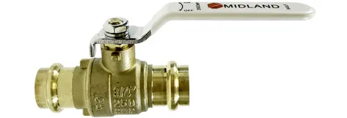 Midland Metal 940 LF Series 940406LF Ball Valve, 1-1/4 in Nominal, Press x Press, 250 psi WOG Pressure Exclusive Offer