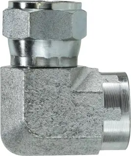 Midland Metal 650386 Swivel Nut Elbow, 1/2 in JIC Tube x 3/8 in FPT, Steel Grab Now