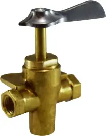 Bargain Midland Metal 46244 With Click 360 Degree 3 Way Ball Valve, 3 and 4 Way Valves, 1/4F 3 Way Bot Out Valve Wf/Chec, Brass Fittings