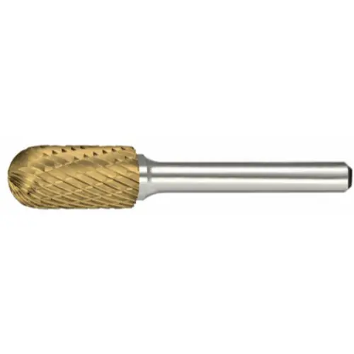 Place Order Alfa Tools B71227DTN Sc-4 Carbide Burr Cylindrical Radius Double Cut Tin Coated